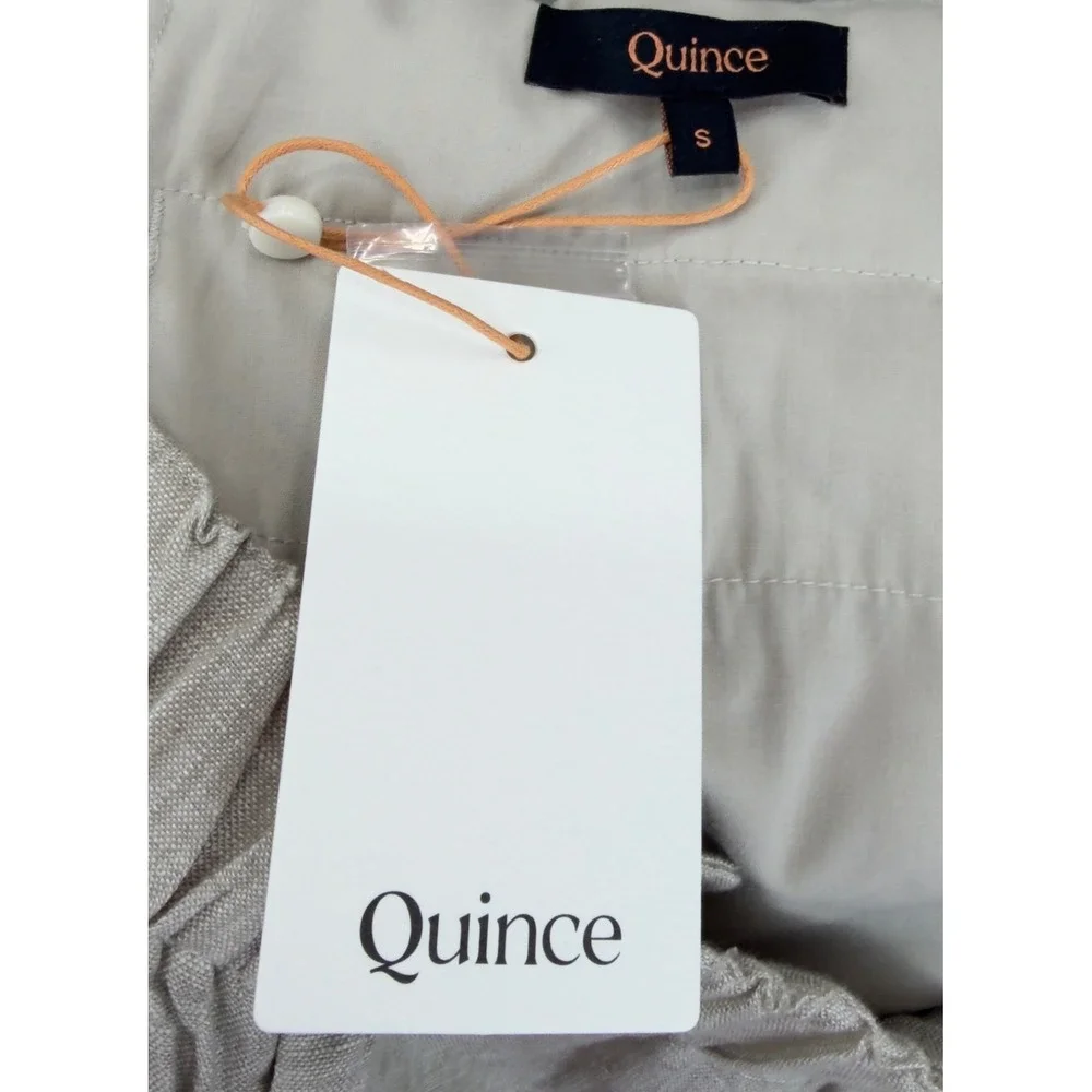 NEW Quince European Linen Pants Mens Size S Flax Straight Leg Minimalist Luxe